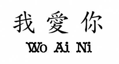 Ti amo in cinese: wo ai ni